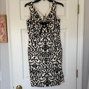 Milly cream and black printed dress